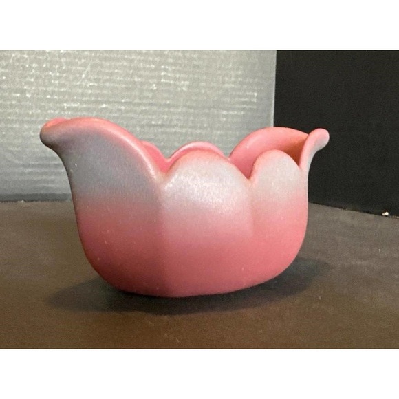 Van Briggle Art Pottery Mulberry Ombré Open Tulip boat vase - vintage - Picture 1 of 11